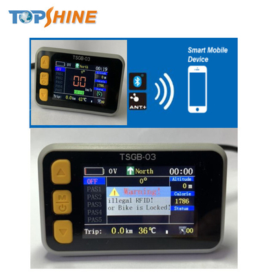 Perseguidor remoto de Ebike GPS con el sistema anti colorido del hurto de Bluetooth RFID de la exhibición del LCD